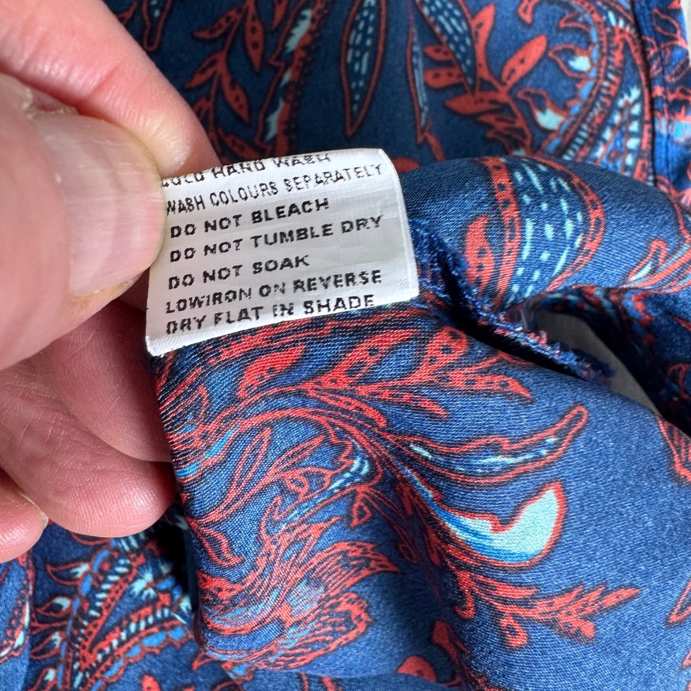 That's So Fetch Blue Paisley Slipdress Sz 8 - Picture 5 of 5